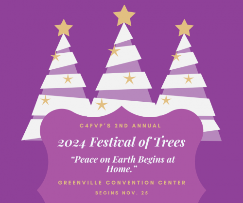 Blue and White Christmas Tree Contest Flyer (Facebook Post)